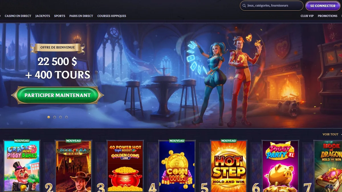 lolajack casino homepage overview